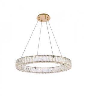 Monroe 26 inch LED round Single pendant in gold (758|3503D26G)