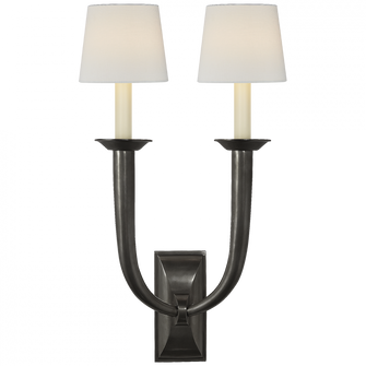 French Deco Horn Double Sconce (279|S 2021BZ-L2)