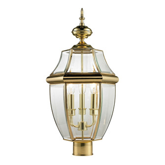Thomas - Ashford 3-Light Post Mount Lantern in Antique Brass - Large (91|8603EP/85)