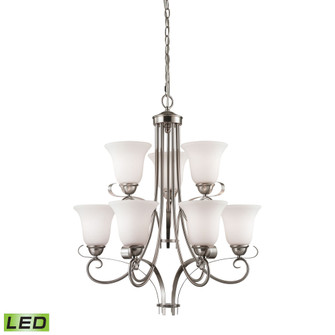 Thomas - Brighton 25'' Wide 9-Light Chandelier - Brushed Nickel (91|1009CH/20-LED)