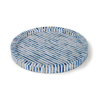 Regina Andrew Bone and Indigo Tray Round (5533|20-1181)