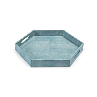 Regina Andrew Shagreen Hex Tray (Turquoise) (5533|20-1145TQ)