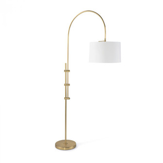Regina Andrew Arc Floor Lamp With Fabric Shade (Natural Brass) (5533|14-1004NB)