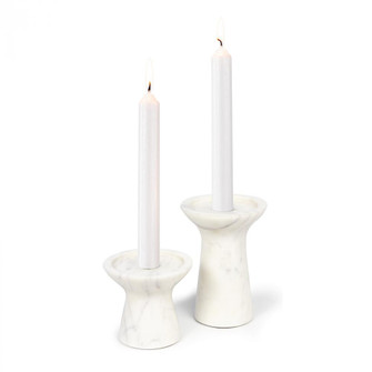 Regina Andrew Klein Marble Candle Holder Set (White) (5533|20-1455WT)