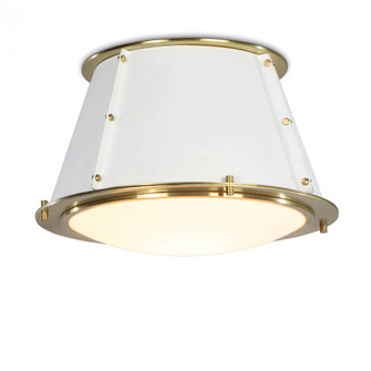 Regina Andrew French Maid Flush Mount (White and Natural Brass) (5533|16-1379WT)