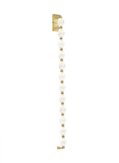 Modern Collier dimmable LED 40 Wall Sconce Light in a Natural Brass/Gold Colored finish (7355|700WSCLR40NB-LED930)