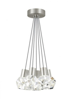 Modern Kira dimmable LED Ceiling Pendant Light in a Satin Nickel/Silver Colored finish (7355|700TDKIRAP7YS-LED930)
