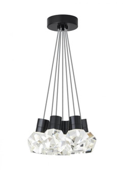 Modern Kira dimmable LED Ceiling Pendant Light in a Black finish (7355|700TDKIRAP7YB-LED922)