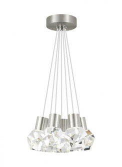 Modern Kira dimmable LED Ceiling Pendant Light in a Satin Nickel/Silver Colored finish (7355|700TDKIRAP7WS-LEDWD)