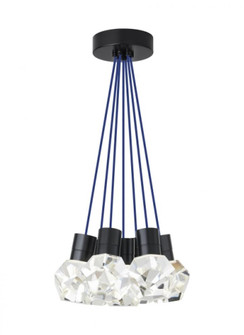 Modern Kira dimmable LED Ceiling Pendant Light in a Black finish (7355|700TDKIRAP7UB-LEDWD)