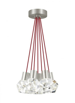 Modern Kira dimmable LED Ceiling Pendant Light in a Satin Nickel/Silver Colored finish (7355|700TDKIRAP7RS-LED930)