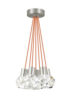 Modern Kira dimmable LED Ceiling Pendant Light in a Satin Nickel/Silver Colored finish (7355|700TDKIRAP7OS-LEDWD)