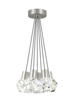Modern Kira dimmable LED Ceiling Pendant Light in a Satin Nickel/Silver Colored finish (7355|700TDKIRAP7IS-LEDWD)