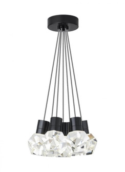 Modern Kira dimmable LED Ceiling Pendant Light in a Black finish (7355|700TDKIRAP7IB-LEDWD)
