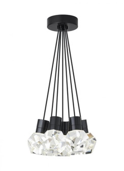 Modern Kira dimmable LED Ceiling Pendant Light in a Black finish (7355|700TDKIRAP7BB-LED930)