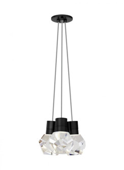 Modern Kira dimmable LED Ceiling Pendant Light in a Black finish (7355|700TDKIRAP3YB-LED930)