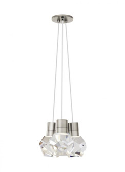 Modern Kira dimmable LED Ceiling Pendant Light in a Satin Nickel/Silver Colored finish (7355|700TDKIRAP3WS-LEDWD)