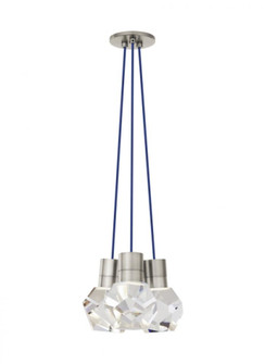 Modern Kira dimmable LED Ceiling Pendant Light in a Satin Nickel/Silver Colored finish (7355|700TDKIRAP3US-LED930)