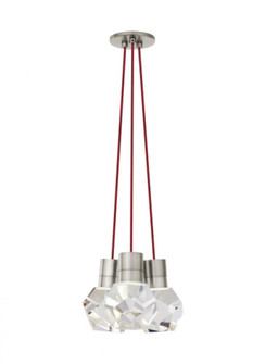 Modern Kira dimmable LED Ceiling Pendant Light in a Satin Nickel/Silver Colored finish (7355|700TDKIRAP3RS-LEDWD)