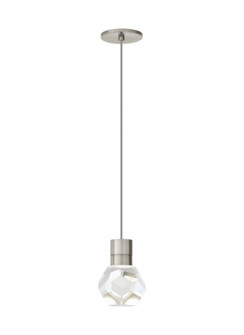 Modern Kira dimmable LED Ceiling Pendant Light in a Satin Nickel/Silver Colored finish (7355|700TDKIRAP1YS-LEDWD)