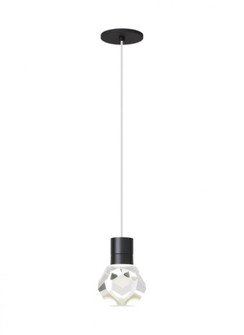 Modern Kira dimmable LED Ceiling Pendant Light in a Black finish (7355|700TDKIRAP1WB-LEDWD)