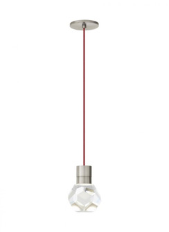 Modern Kira dimmable LED Ceiling Pendant Light in a Satin Nickel/Silver Colored finish (7355|700TDKIRAP1RS-LEDWD)