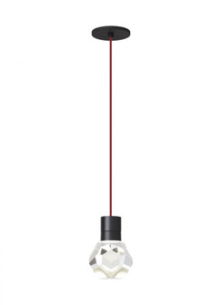Modern Kira dimmable LED Ceiling Pendant Light in a Black finish (7355|700TDKIRAP1RB-LED922)