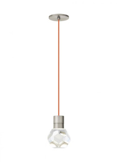 Modern Kira dimmable LED Ceiling Pendant Light in a Satin Nickel/Silver Colored finish (7355|700TDKIRAP1OS-LED922)