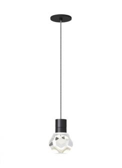 Modern Kira dimmable LED Ceiling Pendant Light in a Black finish (7355|700TDKIRAP1IB-LEDWD)