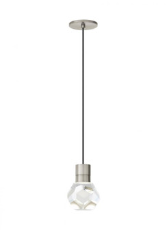 Modern Kira dimmable LED Ceiling Pendant Light in a Satin Nickel/Silver Colored finish (7355|700TDKIRAP1BS-LEDWD)