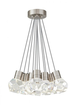 Modern Kira dimmable LED Ceiling Pendant Light in a Satin Nickel/Silver Colored finish (7355|700TDKIRAP11YS-LED930)