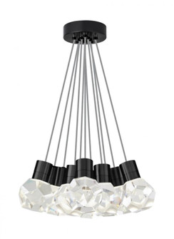 Modern Kira dimmable LED Ceiling Pendant Light in a Black finish (7355|700TDKIRAP11YB-LED922)