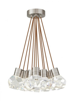 Modern Kira dimmable LED Ceiling Pendant Light in a Satin Nickel/Silver Colored finish (7355|700TDKIRAP11PS-LED922)