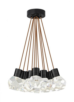 Modern Kira dimmable LED Ceiling Pendant Light in a Black finish (7355|700TDKIRAP11PB-LED922)