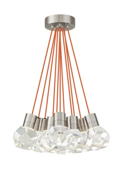 Modern Kira dimmable LED Ceiling Pendant Light in a Satin Nickel/Silver Colored finish (7355|700TDKIRAP11OS-LEDWD)