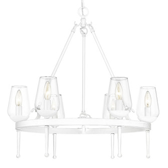 Golden Lighting Regent 6-light Chandelier in Textured White Plaster (36|1210-6 TWP)
