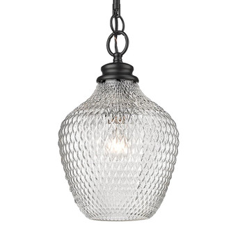 Adeline Medium Pendant in Matte Black with Clear Glass Shade (36|1088-M BLK-CLR)