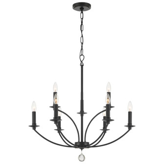 Mila 9 Light Black Chandelier (205|MIL-8009-BK)