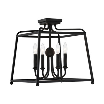 Libby Langdon Sylvan 16'' Black Forged Semi Flush Mount (205|2243-BF_NOSHADE)