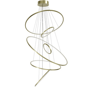 Aria 6-Ring 48''W LED Chandelier in Polished Brass (4450|HF4446-PB)