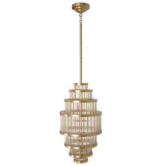 Waldorf 22''H Pendant in Aged Brass (4450|HF1924-AB)