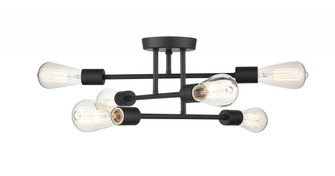 Decco 6-Light Semi-Flush Ceiling Mount Matte Black (670|4256-MB)