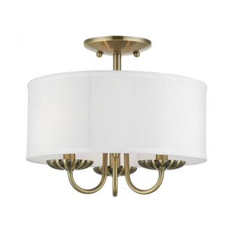 3 Light Antique Brass Semi-Flush Mount (108|42987-01)