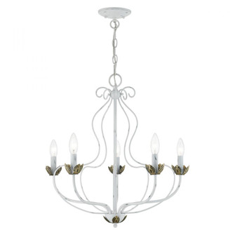 5 Light Antique White Chandelier (108|42905-60)