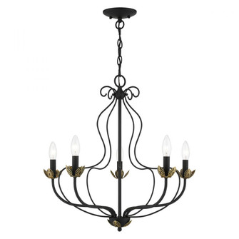 5 Light Black Chandelier (108|42905-04)