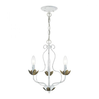3 Light Antique White Chandelier (108|42903-60)