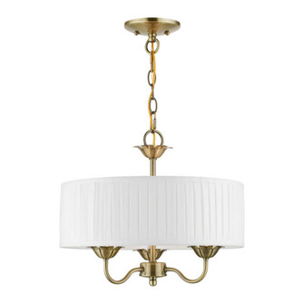 3 Light Antique Brass Pendant Chandelier (108|41773-01)