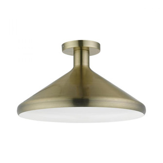 1 Light Antique Brass Semi-Flush Mount (108|40950-01)