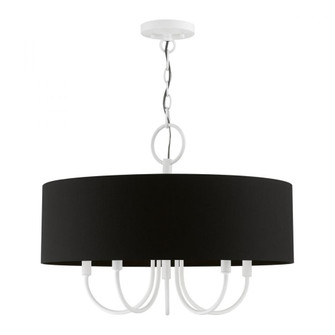 5 Light White Pendant Chandelier (108|40115-03)