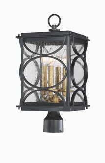 Hamilton 4 Light Post Mount in Midnight/Patina Aged Brass (20|ZA1915-MNPAB)